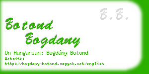 botond bogdany business card