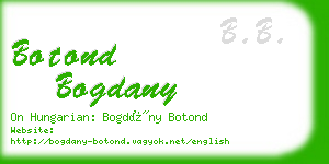 botond bogdany business card